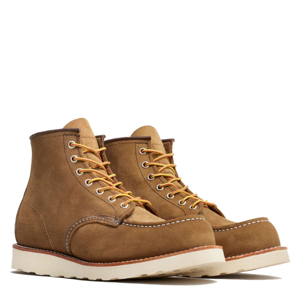 Red Wing Men&#39;s Classic 6 Inch Moc 8881 in Olive Mohave Leather