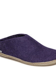 Glerups Women's Open Heel Leather Sole in Purple